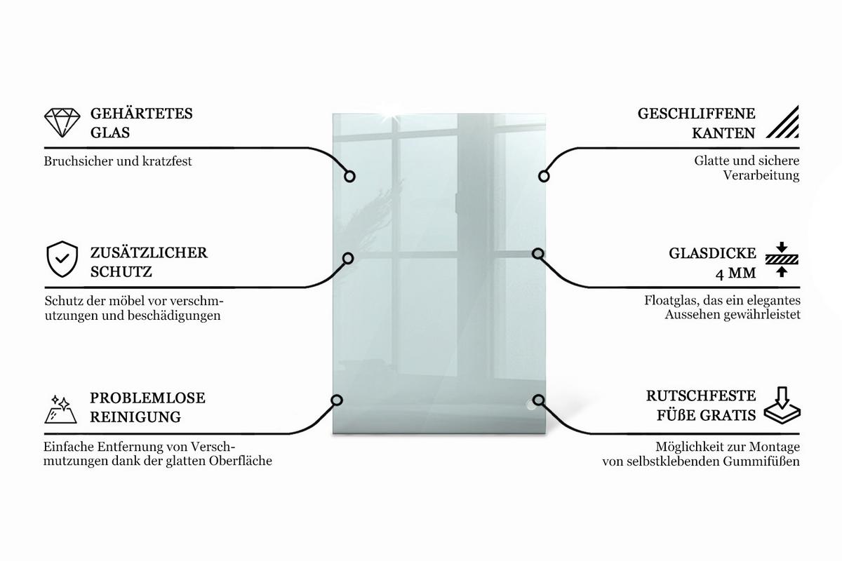 TISCHPLATTE 120 x 80 cm Transparente Glasplatte - Transparent, Glas (80/120/0.4cm) - TULUP