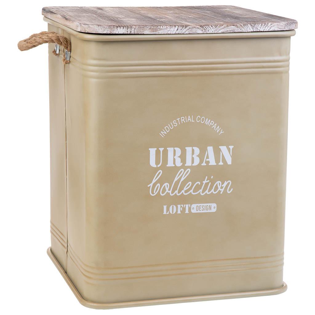 KORB aus Metall, beige, 41x52cm - Beige, Metall (52/41/41cm) - Wanderlust