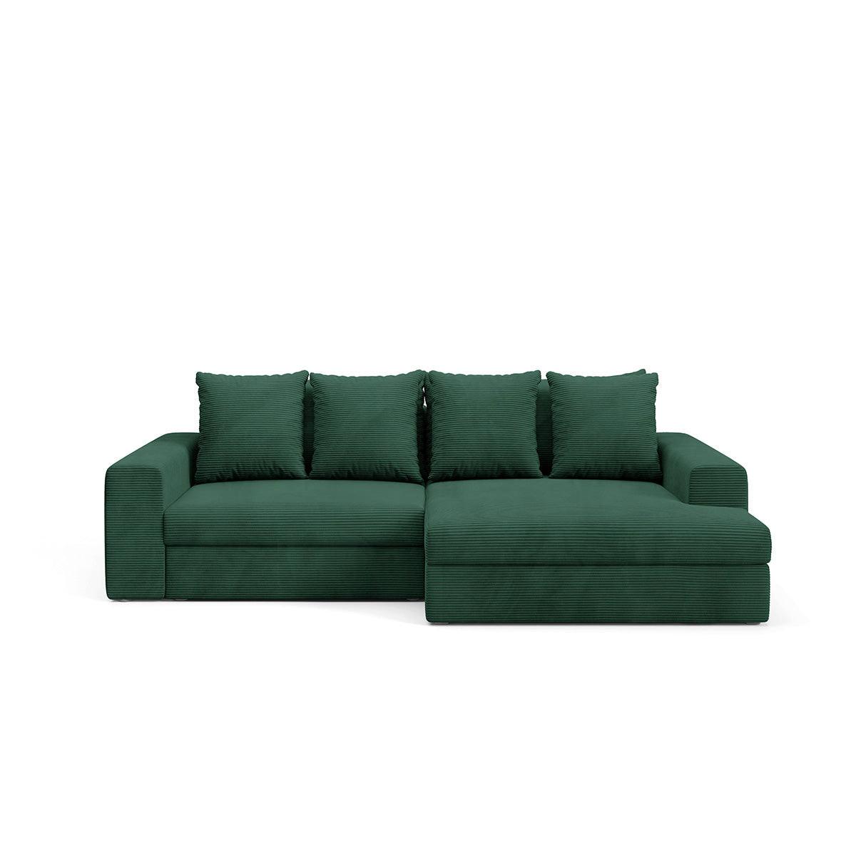 ECKSOFA Paola 3 Sitzplätze Tannengrün - Grün, Holz (272/167cm) - Petits-meubles