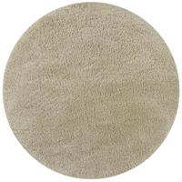 TEPPICH LYNE, einfarbig, Beige, Ø 133 cm - Beige, Textil (133/133cm) - KADIMA DESIGN