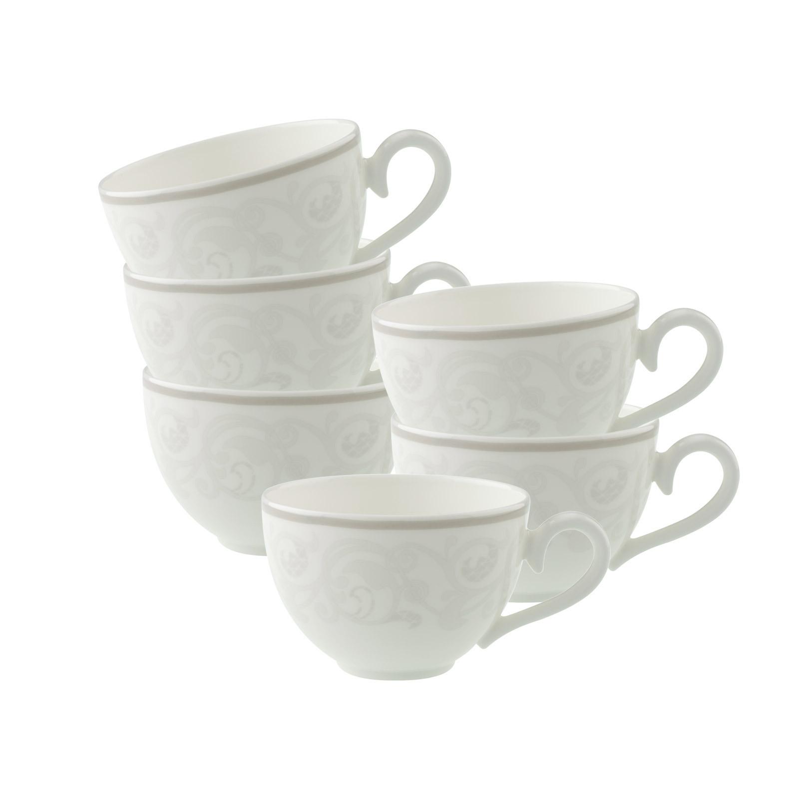 KAFFEETASSEN Gray Pearl weiß 120 ml 6er Set - Weiß, Keramik (0.12L) - Villeroy & Boch