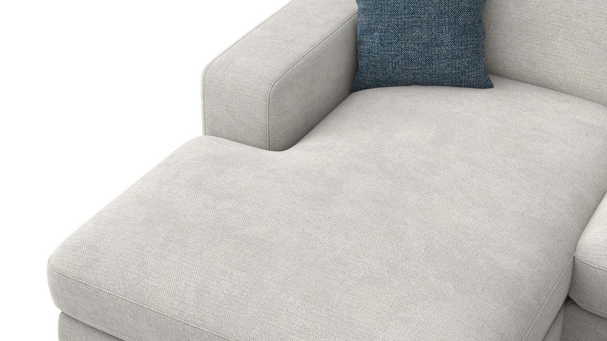 ECKSOFA OTTO 4-Sitzer, creme - Creme/Schwarz, Holz/Textil (279/159cm) - Wozimo