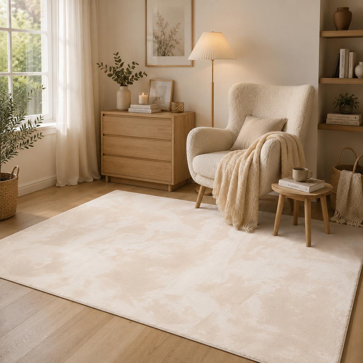 FELLTEPPICH SUPER SOFT PEARL - Creme, Textil (160/230cm) - Pergamon