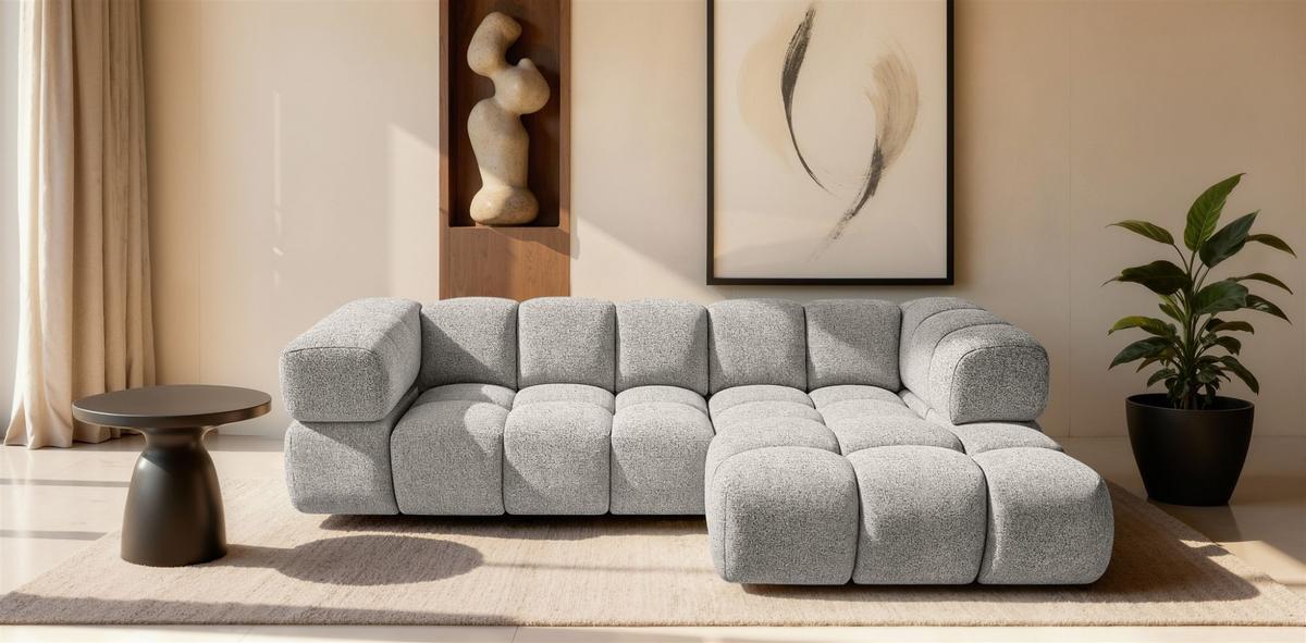 ECKSOFA Blanche In Puente - Beige, Holzwerkstoff/Textil (150/280cm) - Fun Möbel
