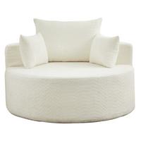SESSEL aus chenille-schaumstoff, ohne montage & modular kombinierbar - Beige, Textil (127/82/127cm) - Urban Meuble