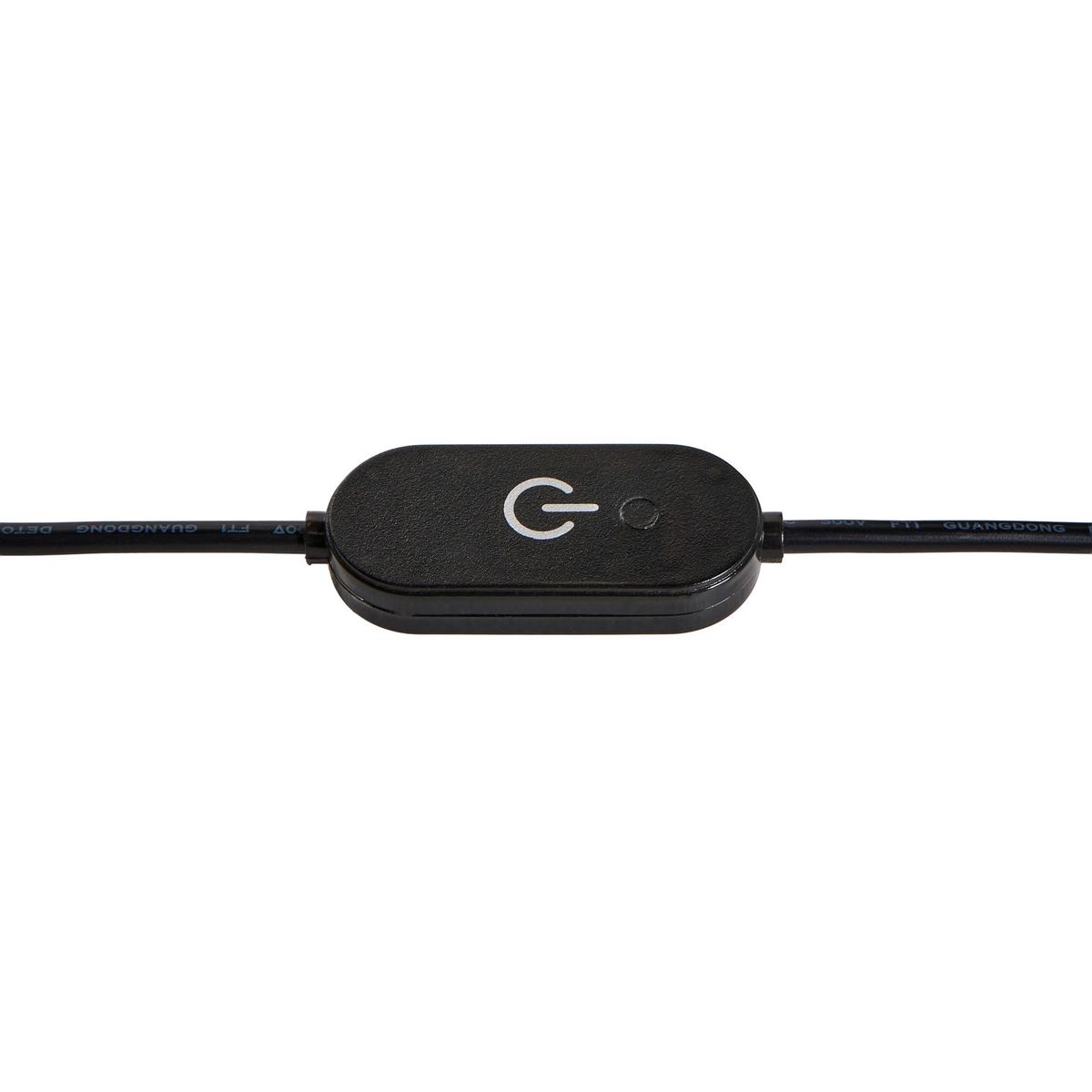 LED Tischlampe mit Dimmer Metall Schwarz Evenlode - Messingfarben/Schwarz, Metall (20/20/41cm) - Beliani