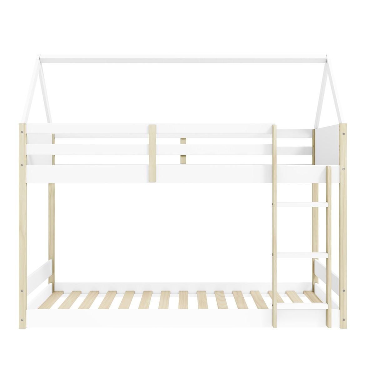 ETAGENBETT Sila Weiß 197.4/103.4/174.9 cm - Weiß, Holz (190/90cm) - Calicosy