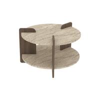 COUCHTISCH mit doppelplatte 70/70/45 cm - Eichefarben, Holzwerkstoff (10/70/45cm) - Calicosy