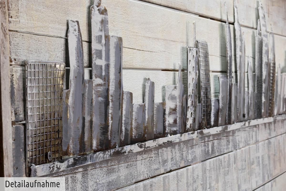HOLZBILD Grau 150/50 cm - Beige/Grau, Holz (4.31/50cm) - KUNSTLOFT