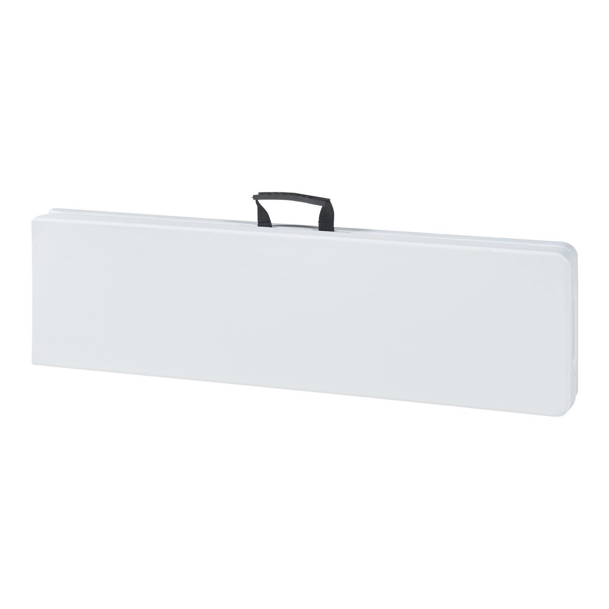 KLAPPBANK Ljusnarsberg - Weiß, Kunststoff/Metall (180/43/25cm) - [en.casa]