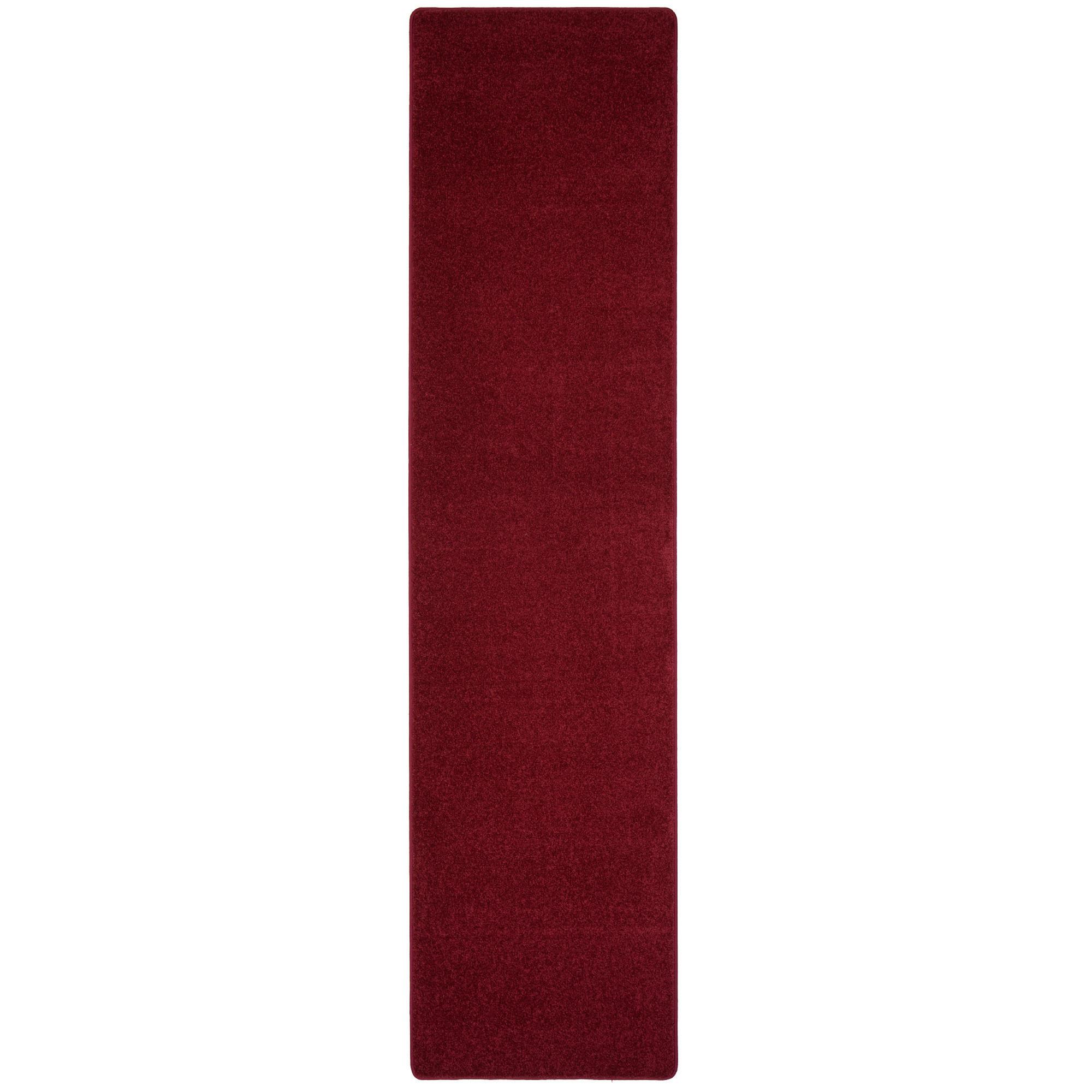 HOCHFLOR VELOURS TEPPICH LÄUFER MONA - Weinrot, Textil (80/200cm) - Snapstyle