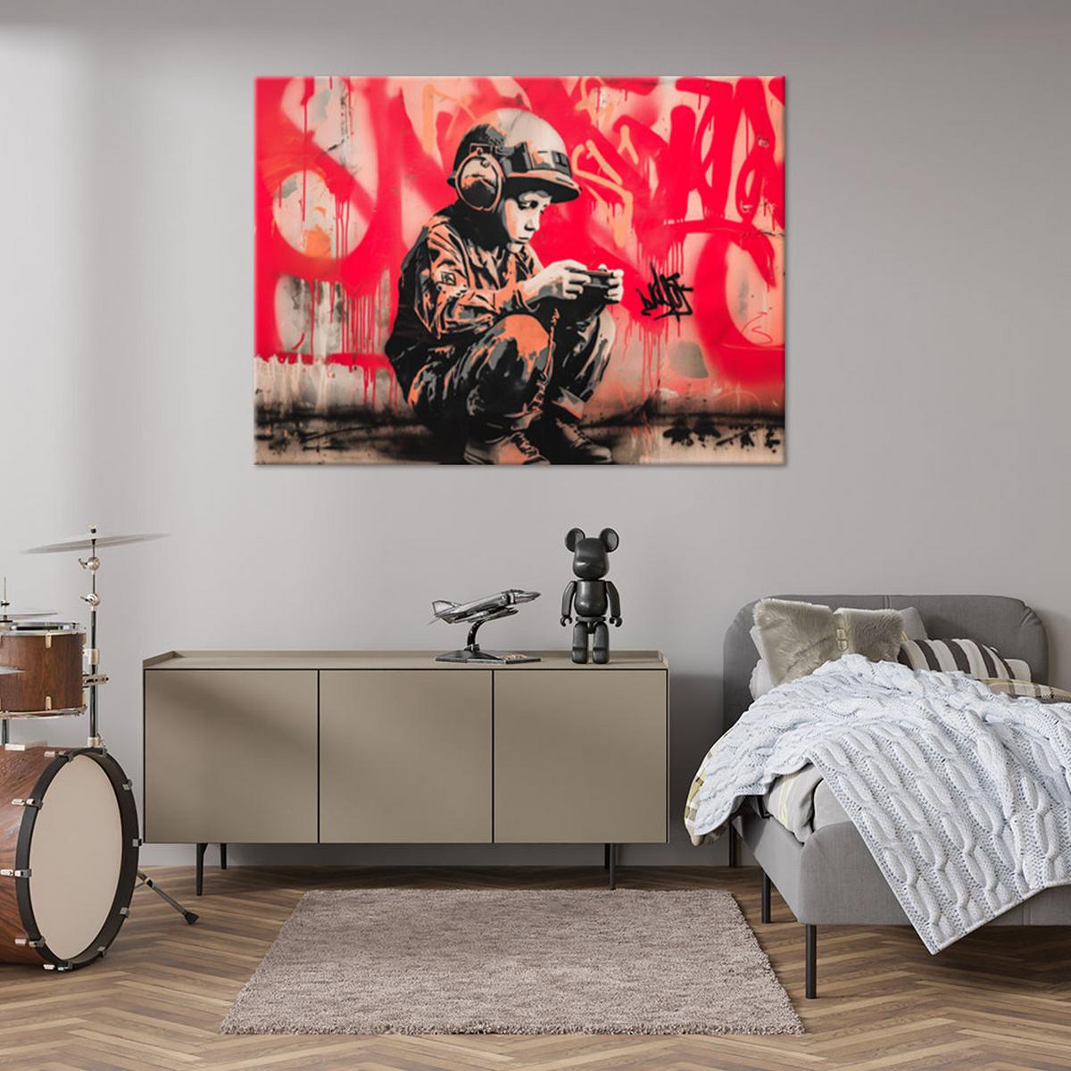 LEINWANDBILD Menschen & Charaktere 60x40cm - Rot, Textil (60/40cm) - Feeby
