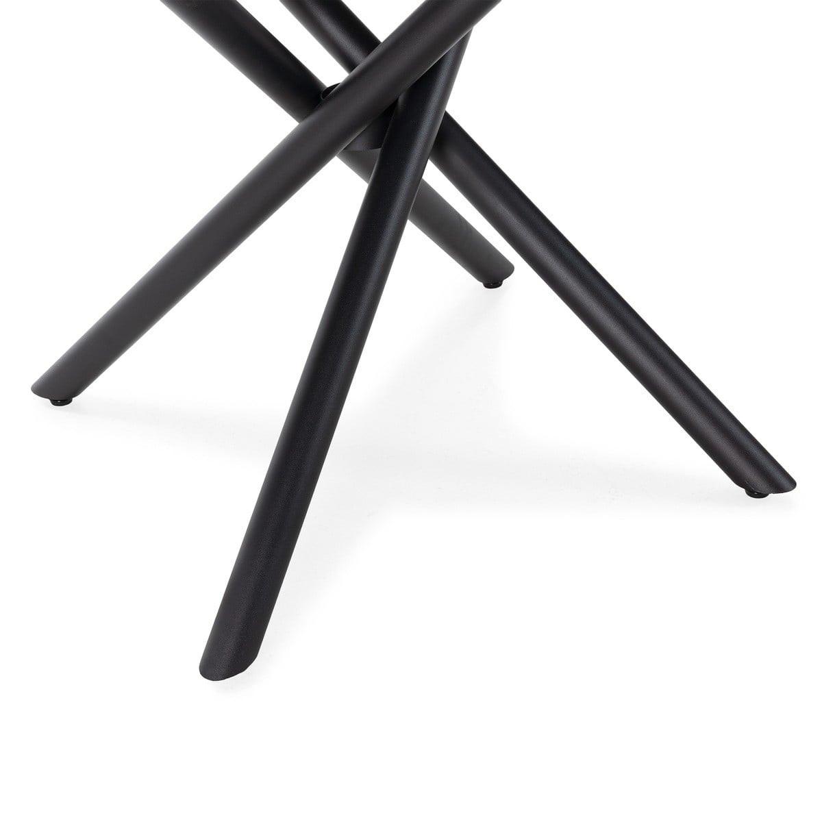 ESSTISCH mit Metallbeinen 120/76/120 cm - Eichefarben, Holzwerkstoff (126/120/76cm) - Calicosy