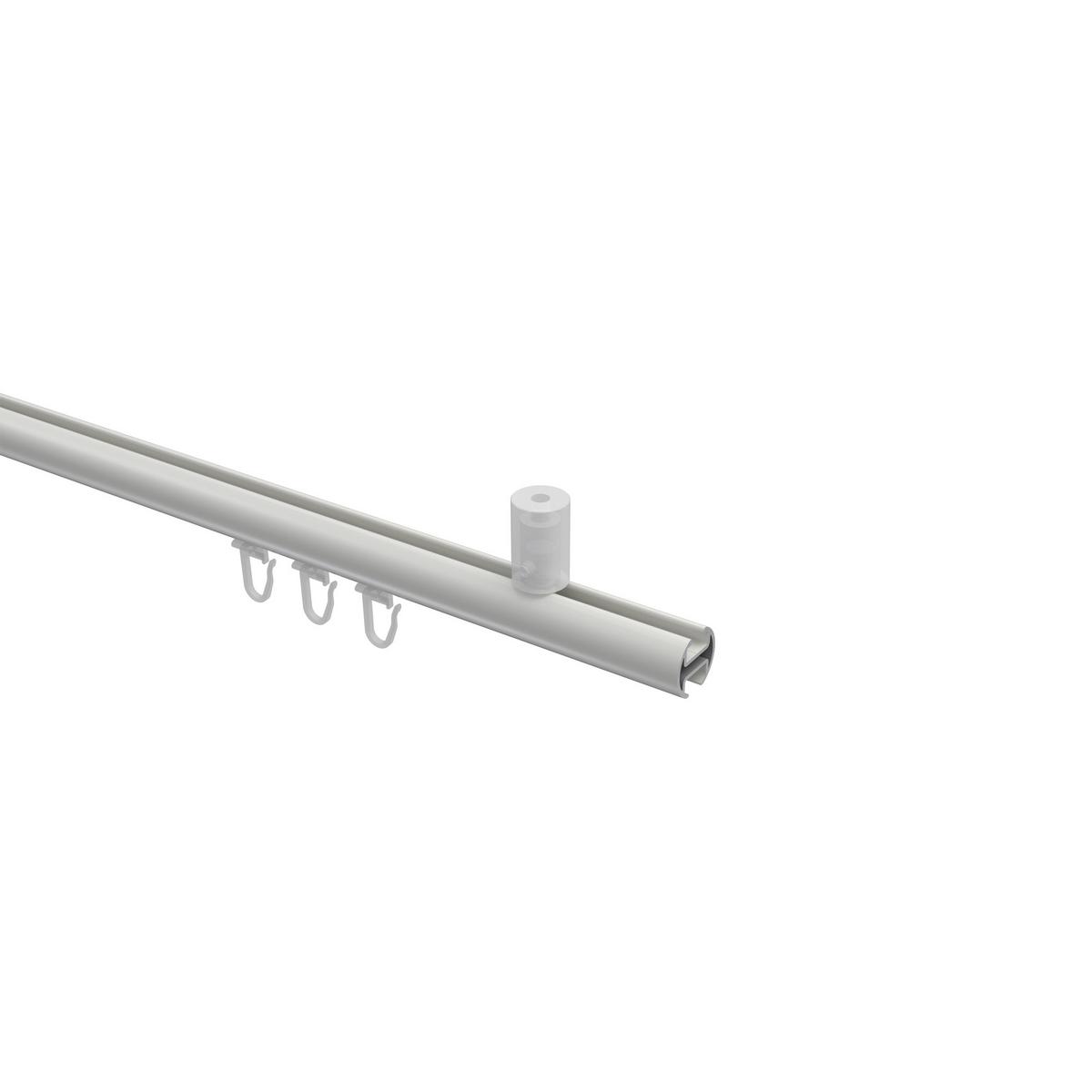 GARDINENSTANGE INNENLAUF Sonius Tanara 140 cm, 1-läufig, 20 mm Ø Weiß - Chromfarben/Weiß, Metall (140cm) - INTERDECO