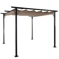 PERGOLA Taupe, Braun - Taupe/Braun, Metall (300/232/300cm) - MCW