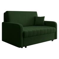 SCHLAFSOFA Viva Silk III - Dunkelgrün/Schwarz, Holz/Textil (152/85/98cm) - MIRJAN24