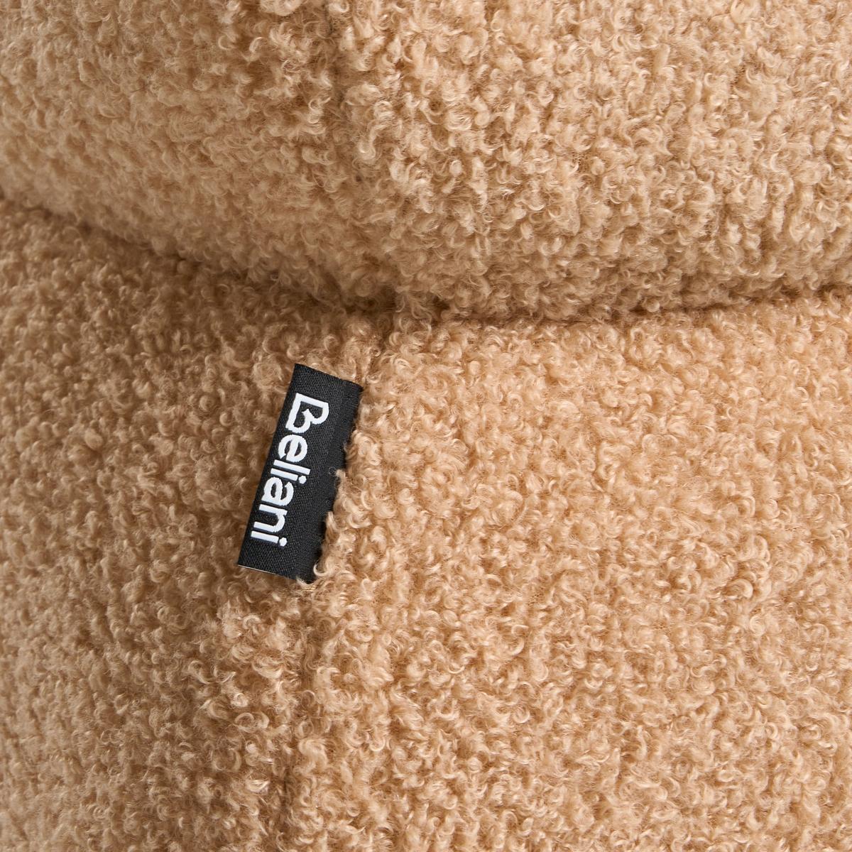 POUF Bouclé Beige Caliente - Beige, Textil (60/44/60cm) - Beliani