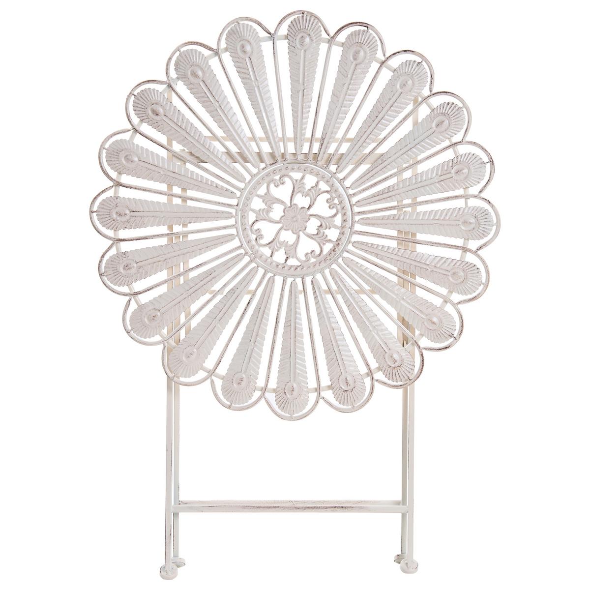 BISTROTISCH 71/71 cm Metall Cremeweiß Pavia - Weiß, Metall (71/71/76cm) - Beliani