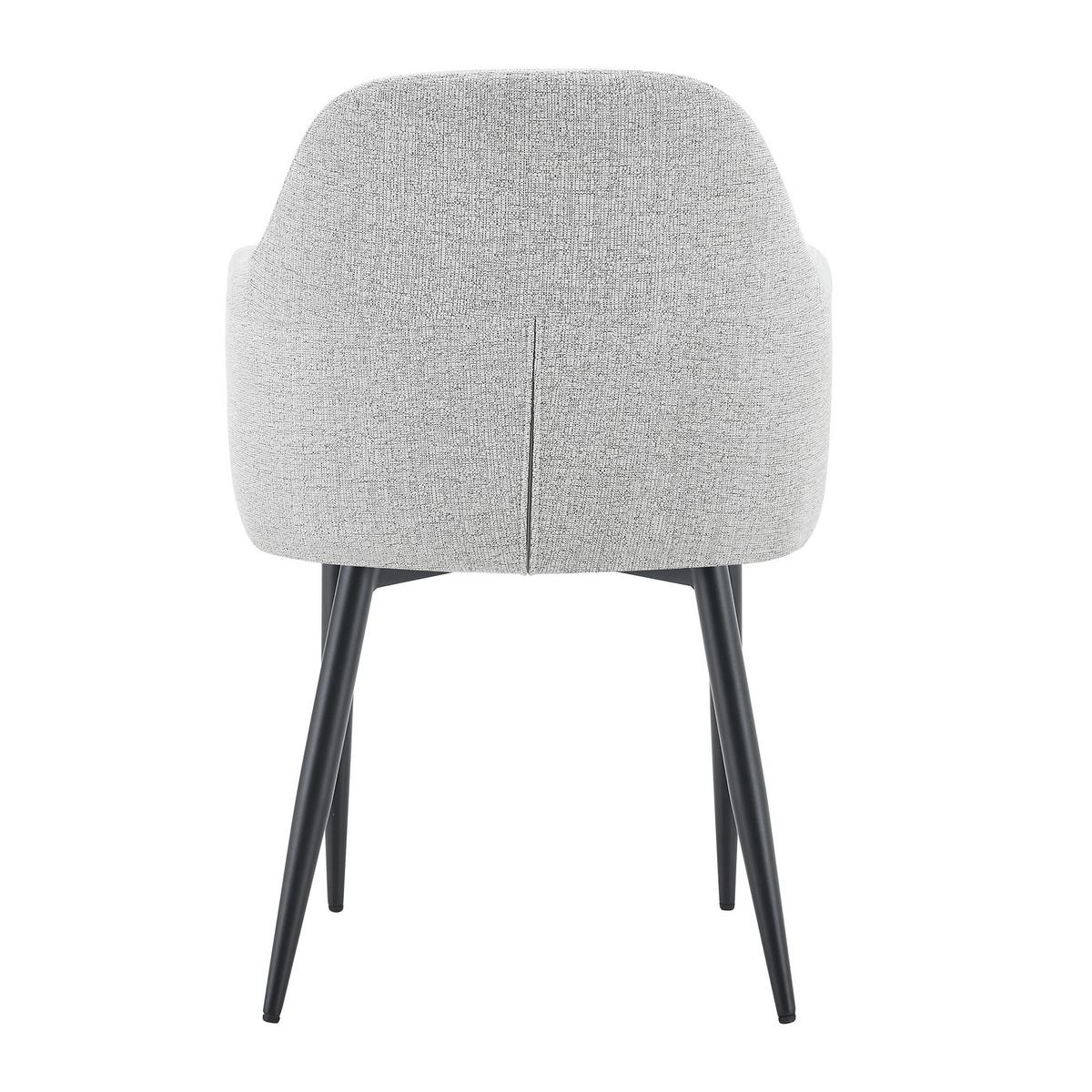 ESSZIMMERSTÜHLE 2er Set Stoff Hellgrau Umschließende Lehne Metallgestell - Hellgrau, Textil (53/83/56.5cm) - Urban Meuble