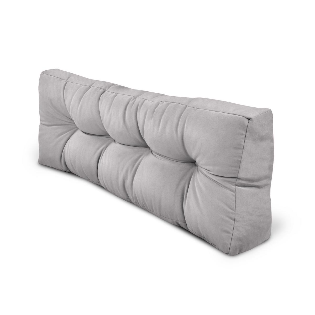 PALETTENKISSEN Eco Style Rücken 120/40/10 cm Hellgrau - Hellgrau, Textil (40/20/120cm) - Beautissu 