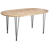 ESSTISCH Hellbraun 160/90 cm Cavell - Hellbraun, Holzwerkstoff (160/90/75cm) - Beliani