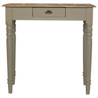 SCHREIBTISCH Finesse, 1 Schublade, Grey und Beige - Messingfarben/Multicolor, Mangoholz/Holz (45/80/78cm) - Artisan Furniture