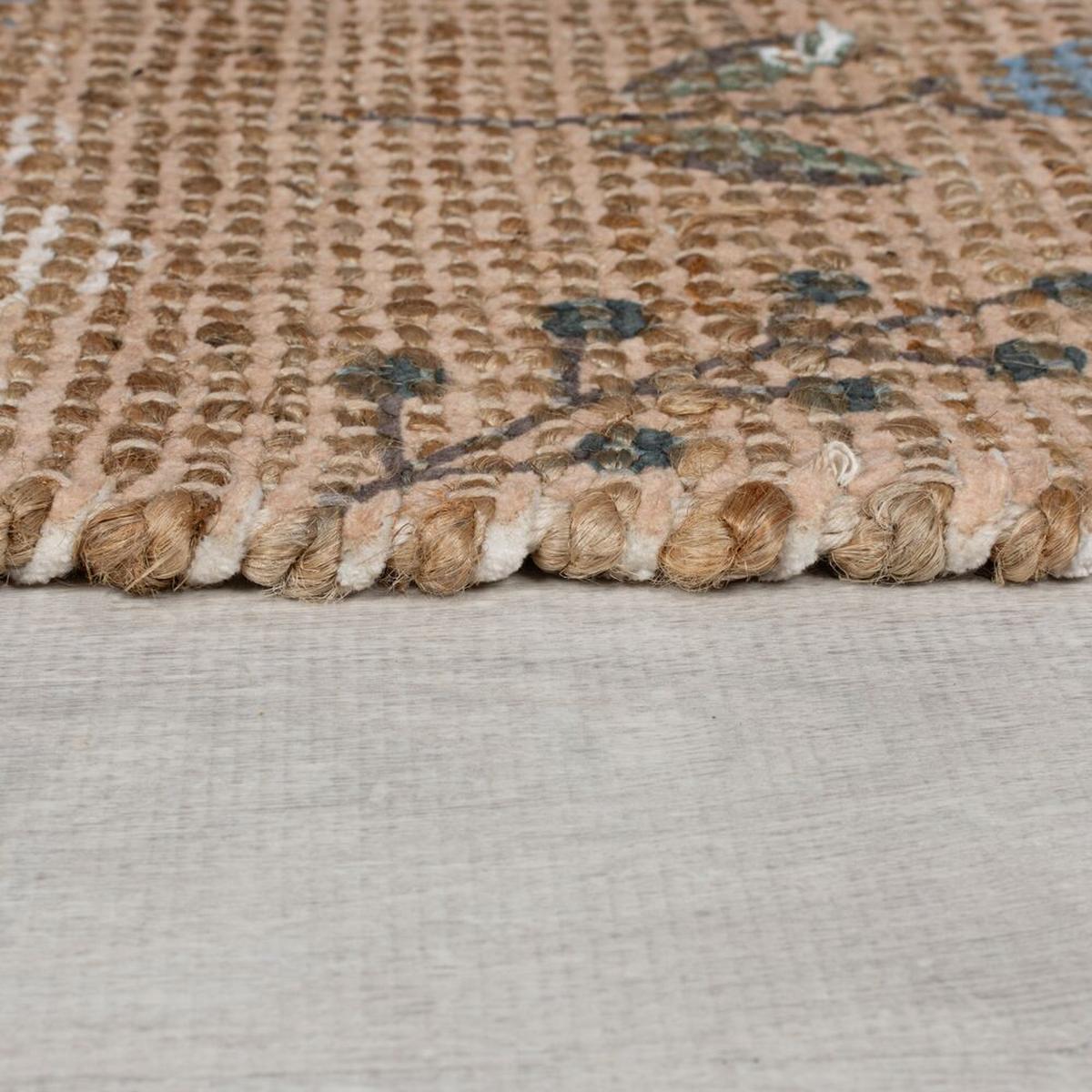 JUTETEPPICH handgewebt JED, floral, Natur, 60 x 230 cm - Braun, Textil (230/60cm) - KADIMA DESIGN
