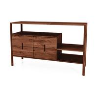 REGAL INA Wildeiche - Dunkelbraun, Holz (142/86/46cm) - byoak