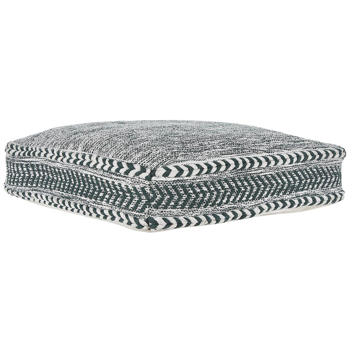 POUF Birch 60/60/12 cm - Grün, Naturmaterialien (60/12/60cm) - Beliani