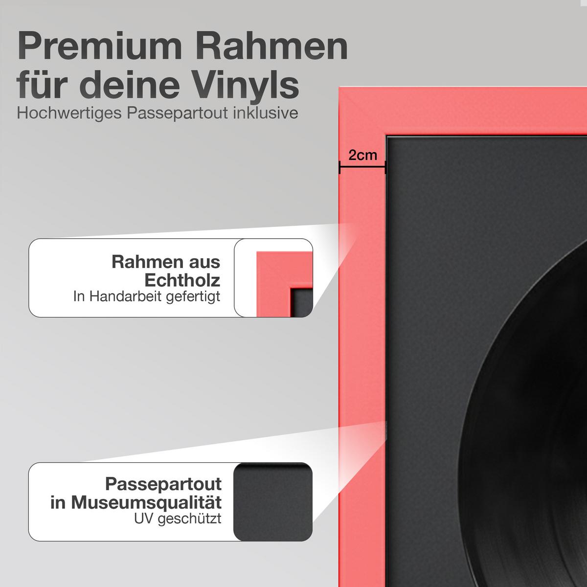 SCHALLPLATTEN BILDERRAHMEN 40/40 2er Set - Rot, Holz (40/40cm) - K-Möbel