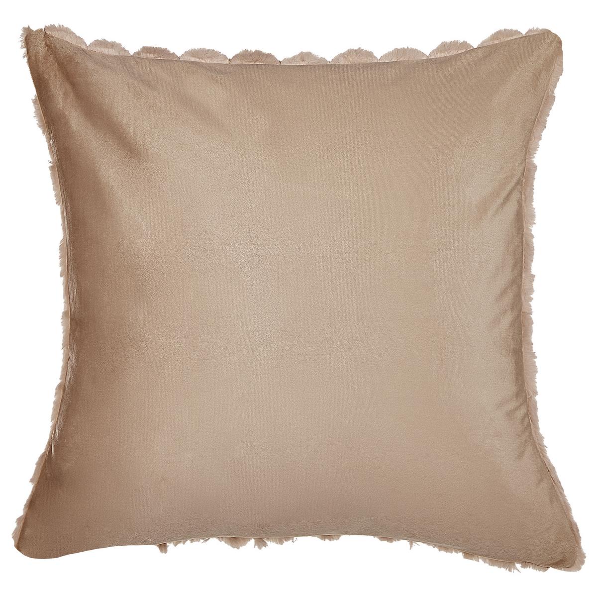 DEKOKISSEN 2er-Set Sandbeige 43/43 cm Purslane - Beige, Textil (43/43cm) - Beliani