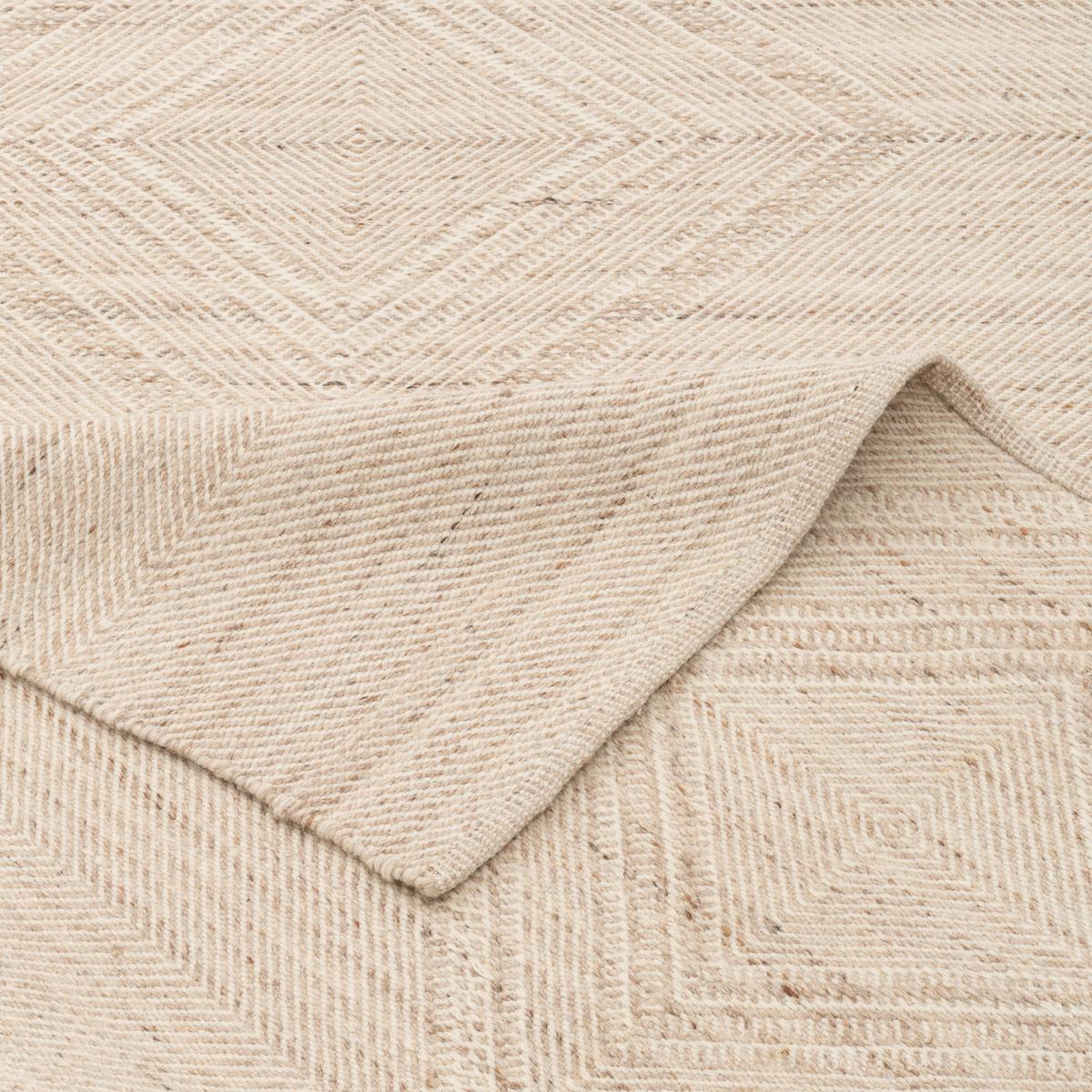 NATUR TEPPICH KELIM WOLLE LARA MELIERT - Naturfarben, Textil (60/90cm) - Pergamon