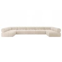 WOHNLANDSCHAFT modulares Sofa Garvo-U3 - 475x190x70 cm Beige Cord - Beige/Creme, Holzwerkstoff/Textil (475/70/190cm) - ALTDECOR
