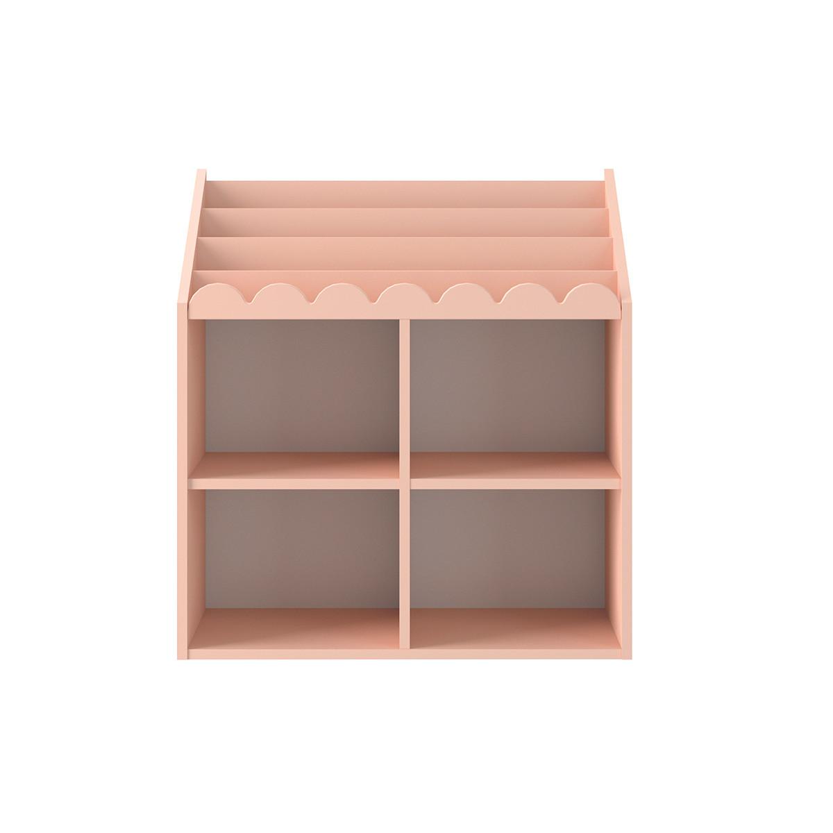 BÜCHERREGAL Book Nook Rose - Pink, Holzwerkstoff (71/76/33cm) - Petits-meubles