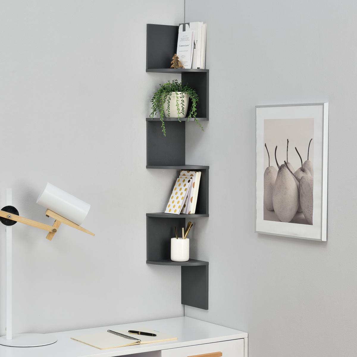 WANDREGAL Greiz - Dunkelgrau, Holzwerkstoff (123/19.5/19.5cm) - [en.casa]