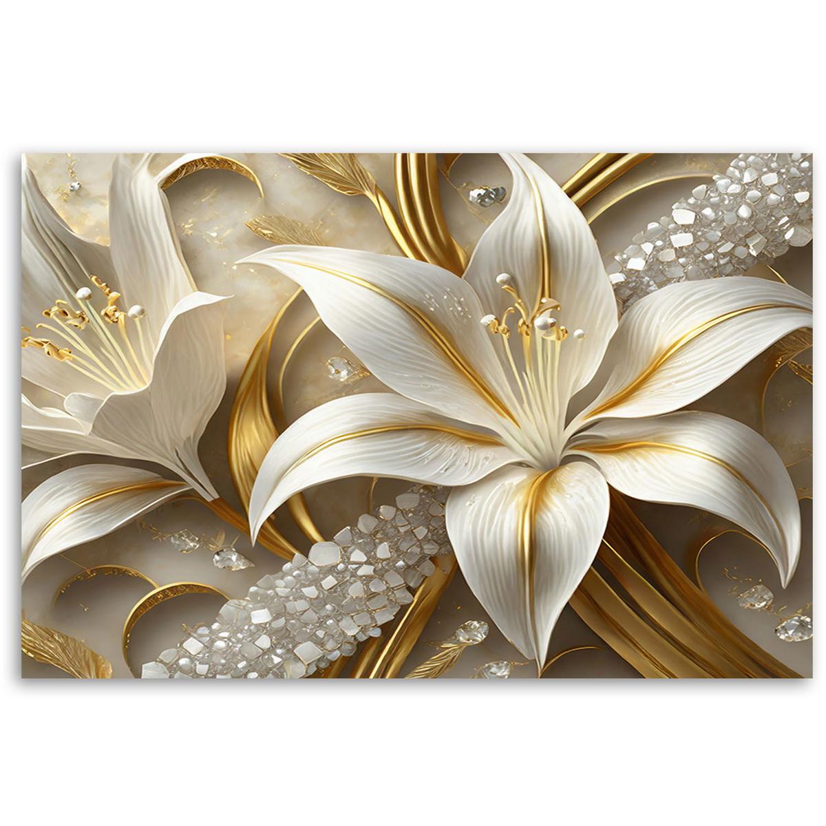 KUNSTDRUCK Gold 100/70 cm - Goldfarben, Textil (100/70cm) - KUNSTLOFT