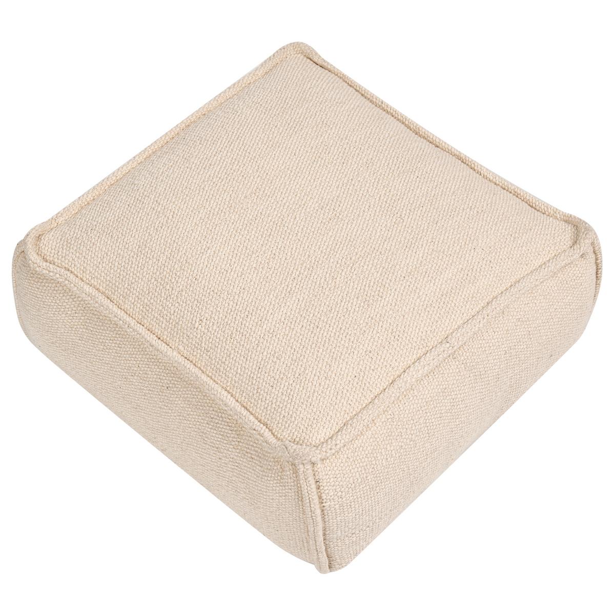 POUF Baumwolle Beige Sherali - Beige, Textil (50/30/50cm) - Beliani