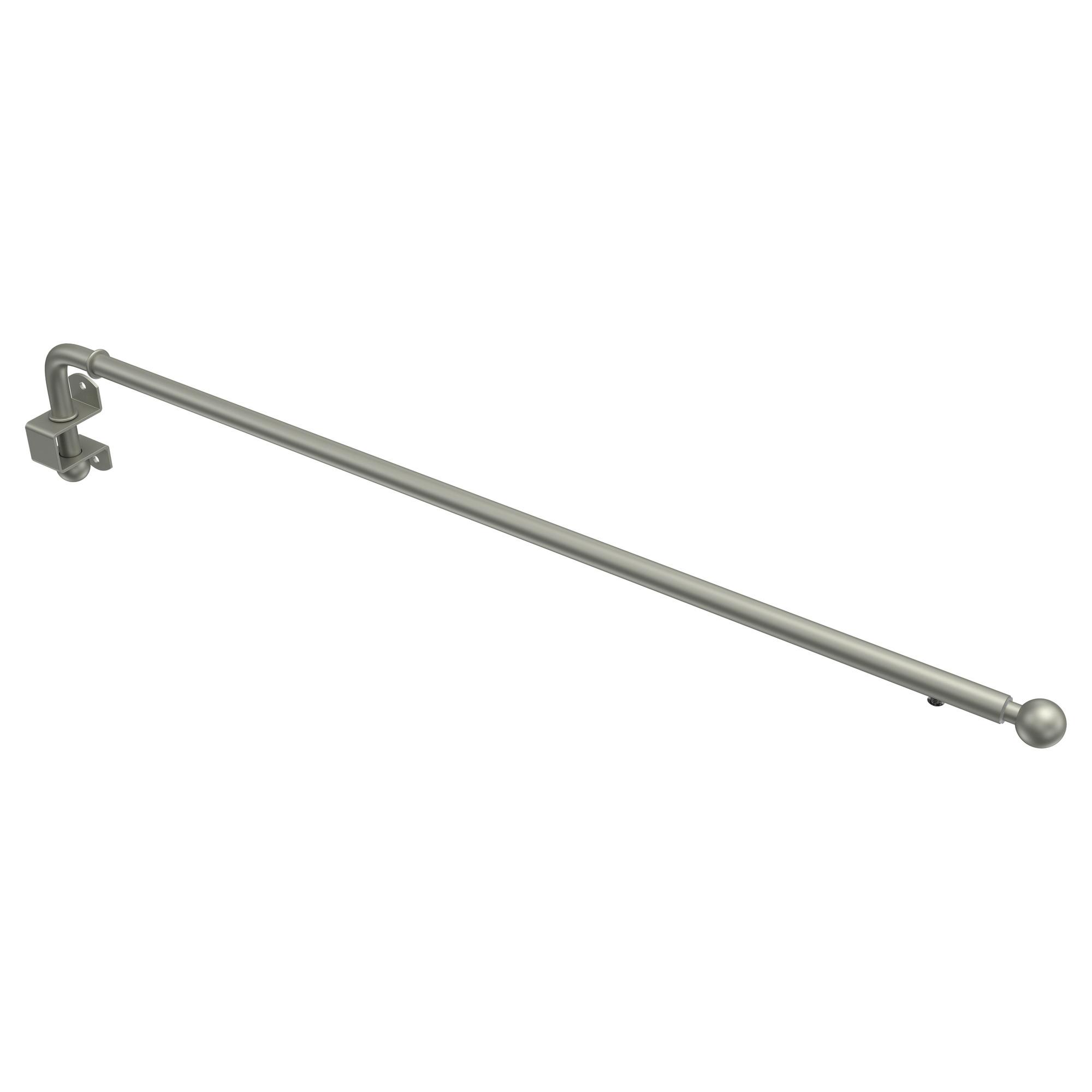 SCHWENKSTANGE / SCHWENKARM-GARDINENSTANGE Cassina 60-100 cm, 13 / 9 mm Ø, Chrom matt - Nickelfarben, Metall (100cm) - INTERDECO