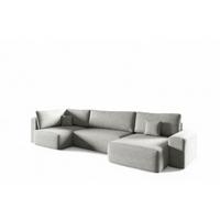 WOHNLANDSCHAFT Arona Xl - Hellgrau, Holzwerkstoff/Textil (397/70/148cm) - Fun Möbel