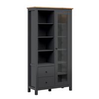 GESCHIRRSCHRANK Duck Anthrazitgrau und Holz - Grau, Holzwerkstoff (106/203/44cm) - Petits-meubles