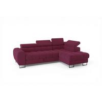 ECKSOFA Bastien Mit Schlaffunktion - Bordeaux, Holzwerkstoff/Textil (260/170cm) - Fun Möbel