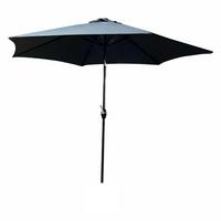 GARTENSCHIRM Graphit 270/235/270 - Graphitfarben, Textil/Metall (270/270cm) - RAUMHIRSCH FURNITURE