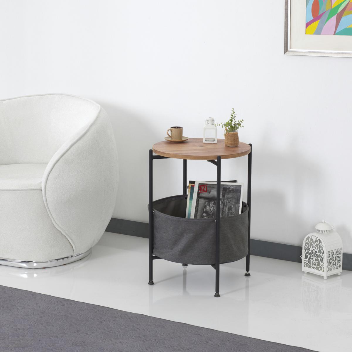 BEISTELLTISCH Suonenjoki - Walnussfarben, Holzwerkstoff (47/47/59cm) - [en.casa]