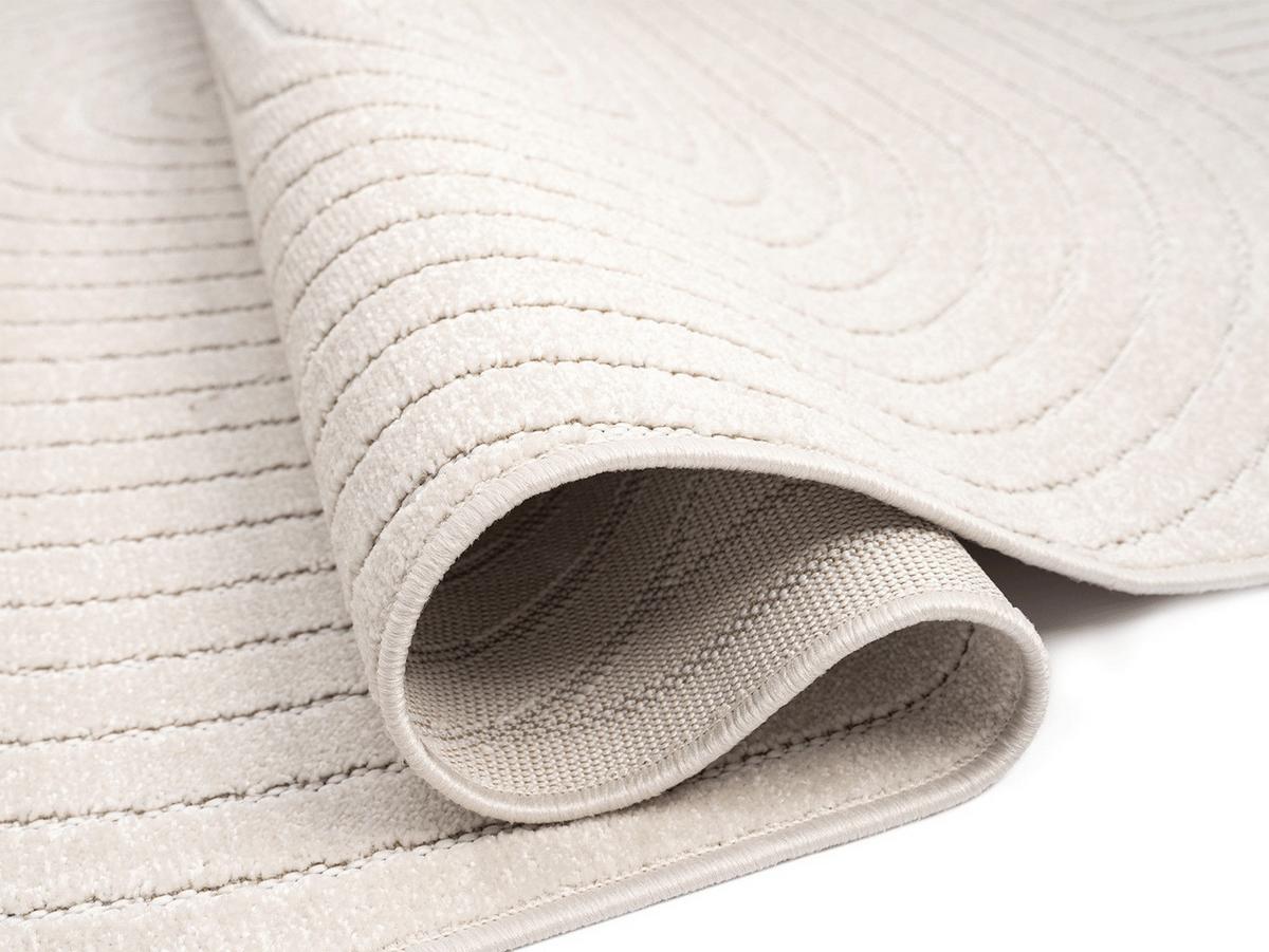 TEPPICH Outdoor Geometrisch MEZEN Polypropylen Creme 140 x 200 cm - Beige, Textil (140/200cm) - KADIMA DESIGN