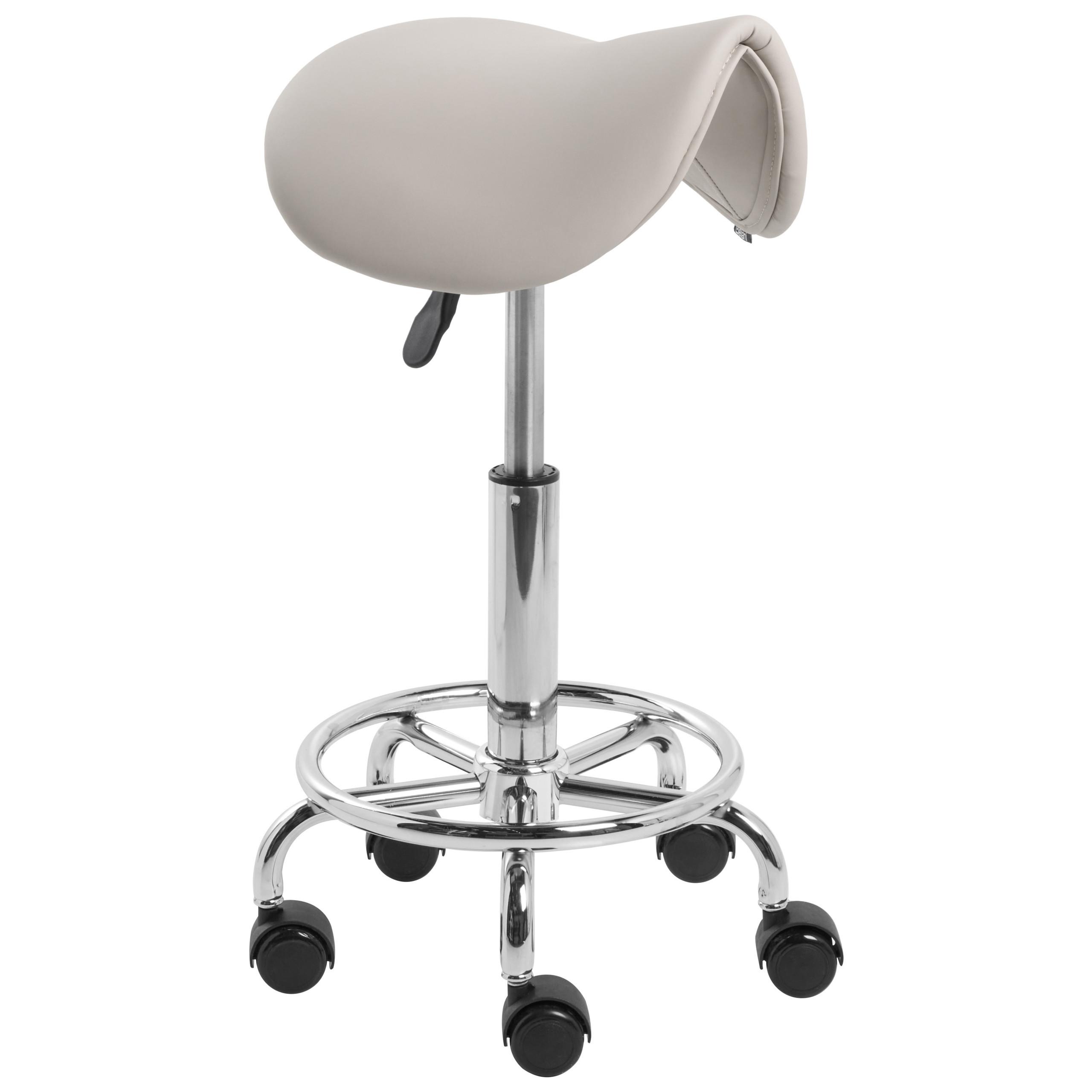 DREHHOCKER Kunstleder Taupe Dumont - Taupe, Kunststoff (38/53/38cm) - Beliani