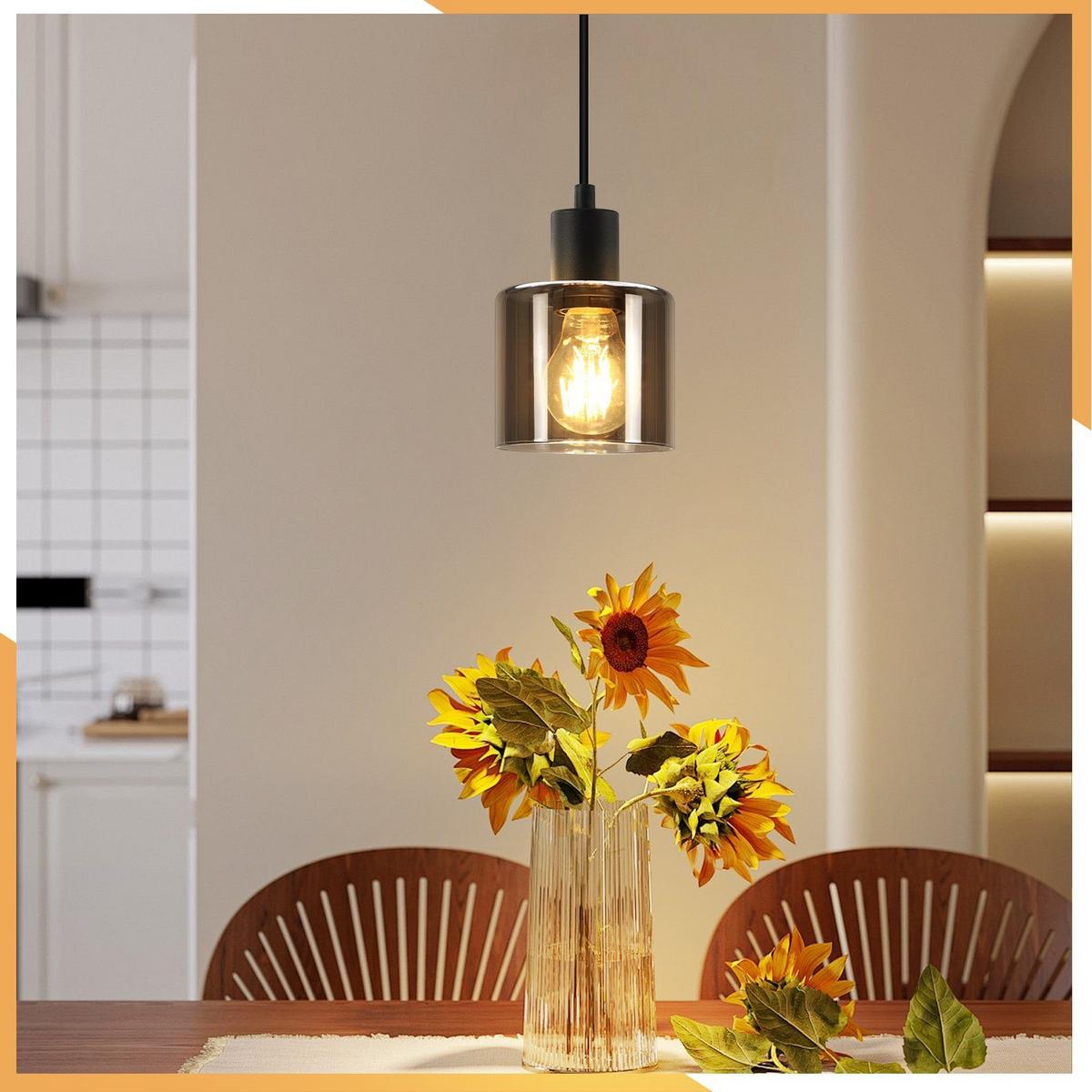 PENDELLEUCHTE Verena 11/11/195 cm - Grau, Glas (11/11/195cm) - Nettlife