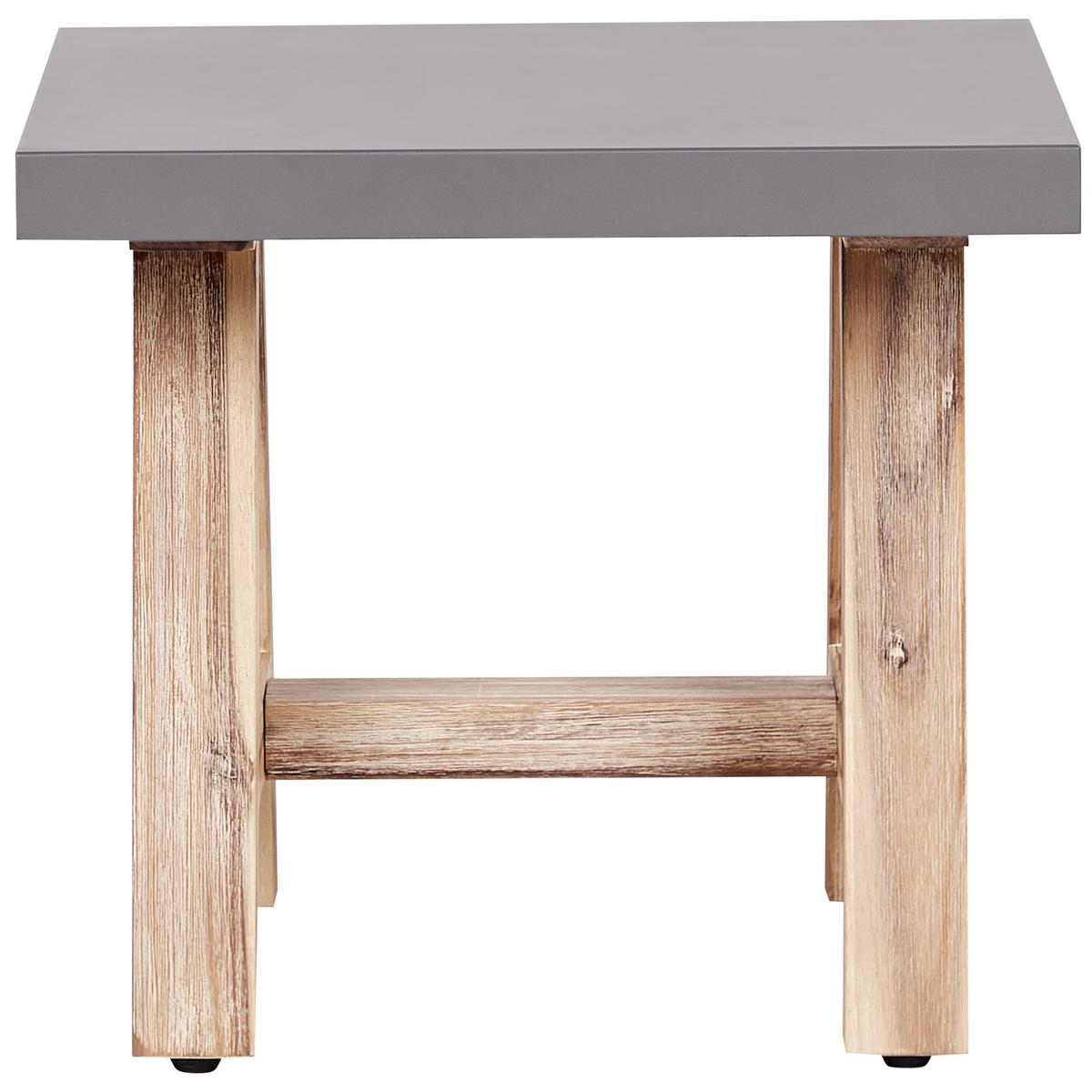 GARTEN-HOCKER Grau Tonnare - Hellbraun/Grau, Stein (40/45/50cm) - Beliani