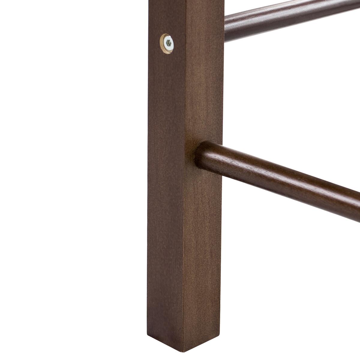 BARHOCKERN 2er-Set Braun Embrun - Dunkelbraun/Beige, Holz (35/66/35cm) - Beliani