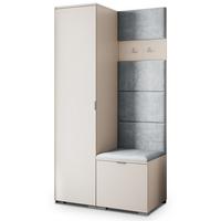 GARDEROBENSCHRANK LORI 95/181/51 cm Modern Kaschmir - Kaschmir/Hellgrau, Holzwerkstoff (95/181/51cm) - MASSENO
