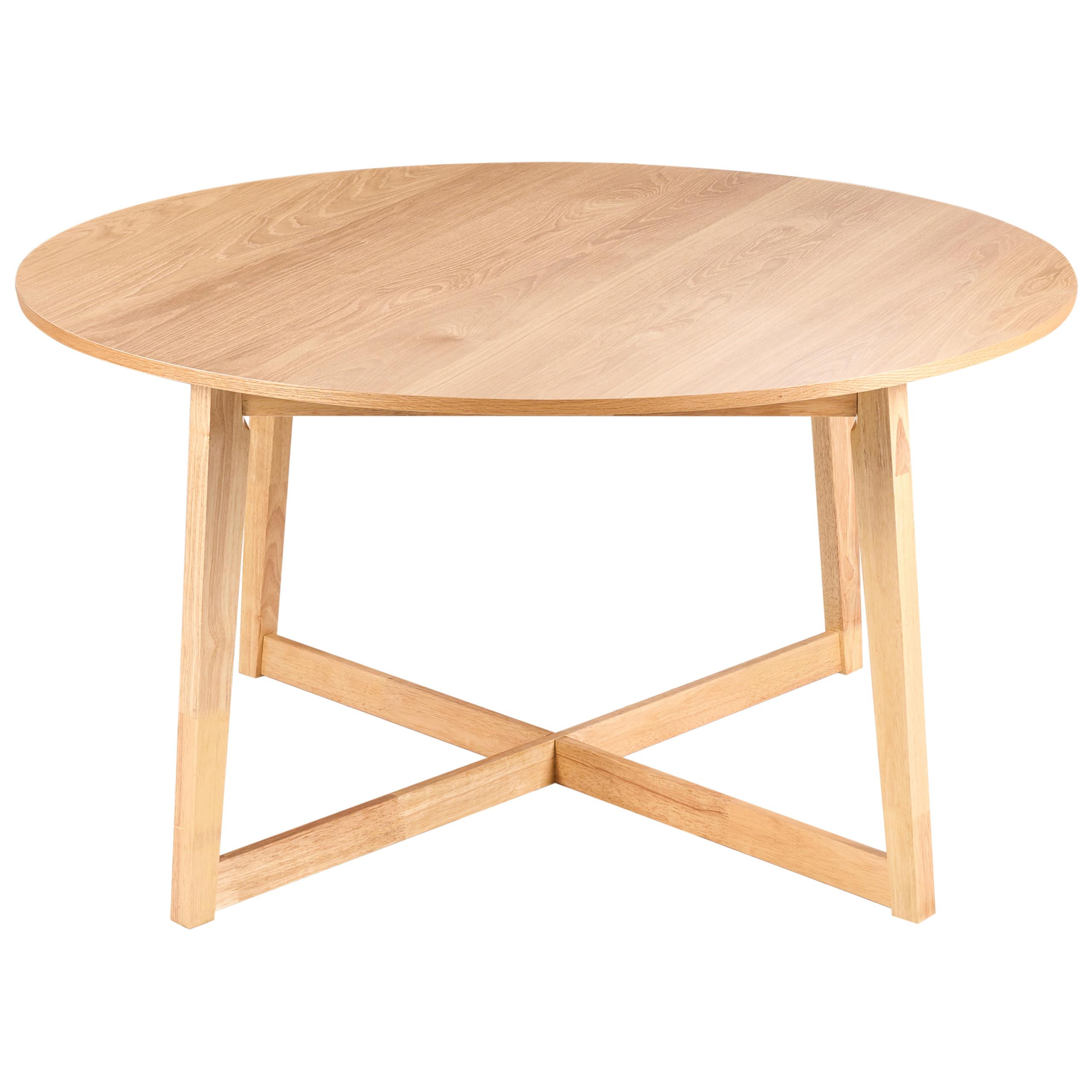 ESSTISCH Helle Eiche 140/140 cm Waipori - Braun, Holzwerkstoff (140/140/75cm) - Beliani